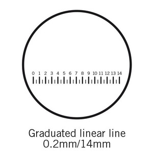 Motic Placă cu marcaj micrometric Scala (14mm în 70 de părți), (Ø25mm)