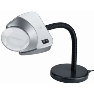 Schweizer Lupa Lampă de mărire Tech-Line LED TABLE BASE 4500K, 2x/Ø120mm, biconvex, bază de masă