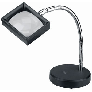 Schweizer Lupa Lupă de birou cu bază de masă din material sintetic, 3x/100x75mm, asferică