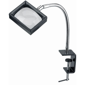 Schweizer Lupa Lupă de birou cu clemă de masă din material sintetic, 3x/100x75mm, asferic