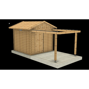 Dome Parts Observatoare GreenLine Medium 32 mm cu acoperiș retractabil și protecție din lemn