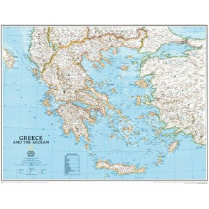 National Geographic Harta Grecia laminat