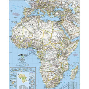 National Geographic Hartă continentală Africa