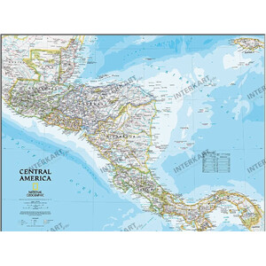 National Geographic Harta regionala America Centrală