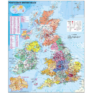 Stiefel Harta codurilor poștale din Marea Britanie (Engleza)