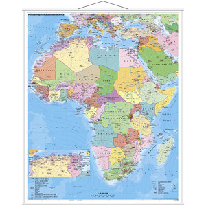 Stiefel Hartă continentală Africa politică cu cod poștal