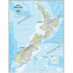 National Geographic Harta Noua Zeelandă (60 x 77 cm)