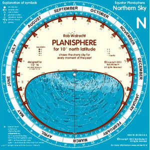 Rob Walrecht Harta cerului Planisphere 10°N 25cm
