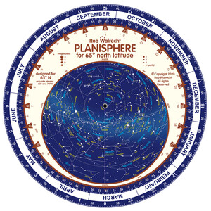 Rob Walrecht Harta cerului Planisphere 65°N 25cm