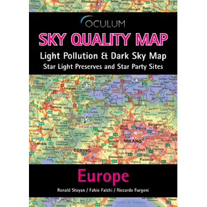 Oculum Verlag Hartă continentală Sky Quality Map Europe