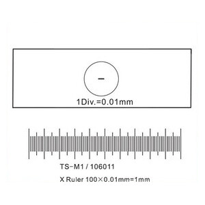 ToupTek Micrometru obiect, linii (X) 1 mm/100 div.x0,01 mm