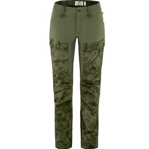Fjällräven Pantaloni Keb W Reg, 626-625 Green Camo-Laurel Green, 40