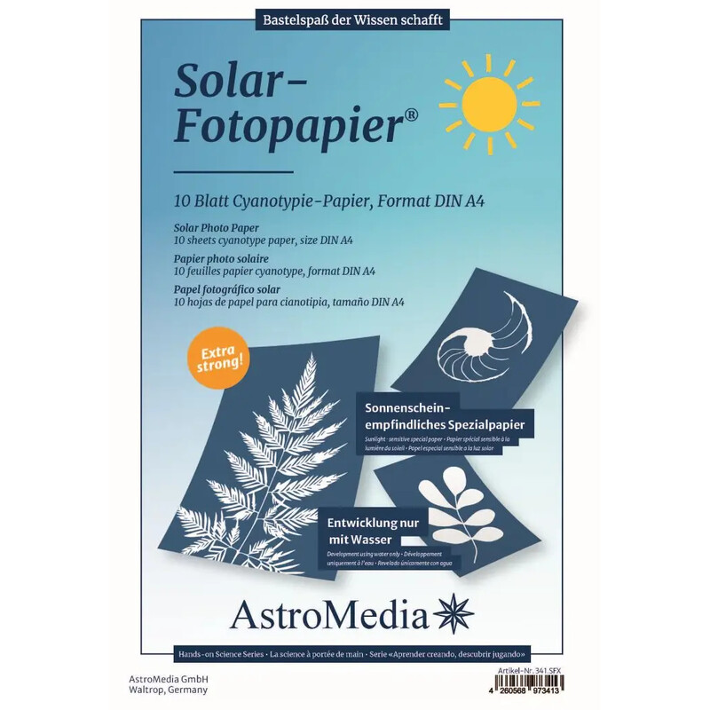 AstroMedia Kit Hârtie fotografică solară DIN A4, 10 bucăți