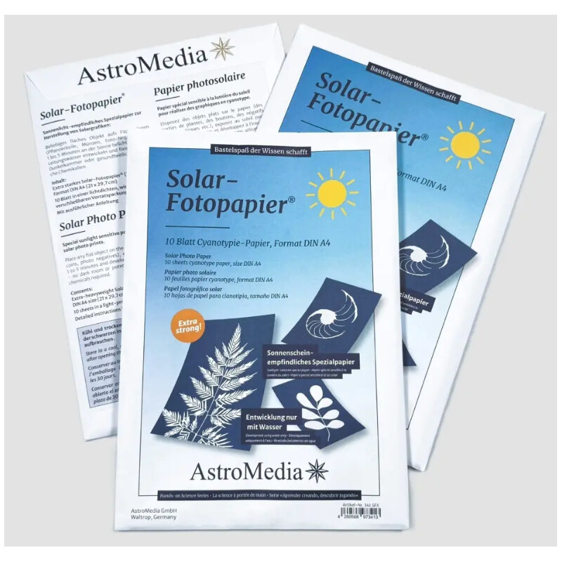 AstroMedia Kit Hârtie fotografică solară DIN A4, 10 bucăți