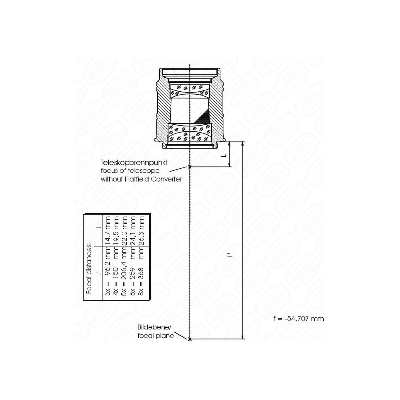 Baader Barlow Fluorit Flatfield Converter (FFC) 2"/T2