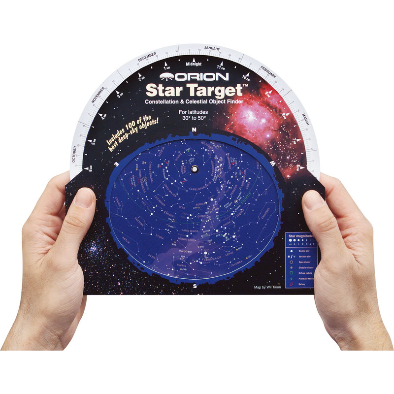 Orion Harta cerului Star Target Planisphere 30-50 degree north