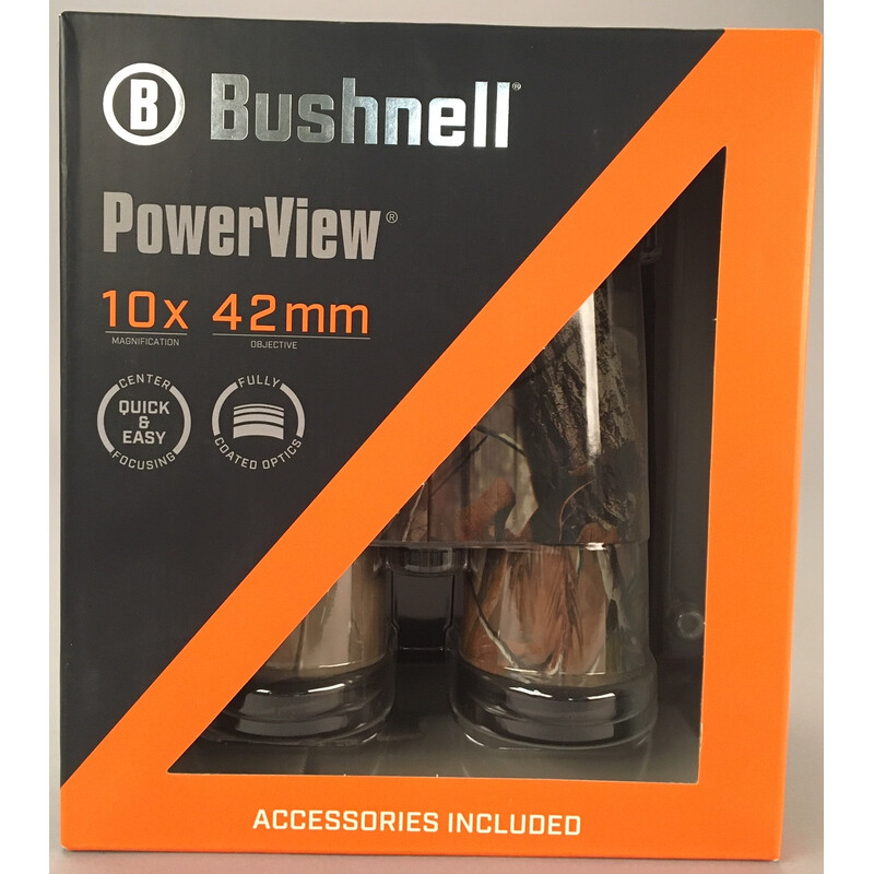 Bushnell Binoclu Powerview 10x42, Realtree Camo