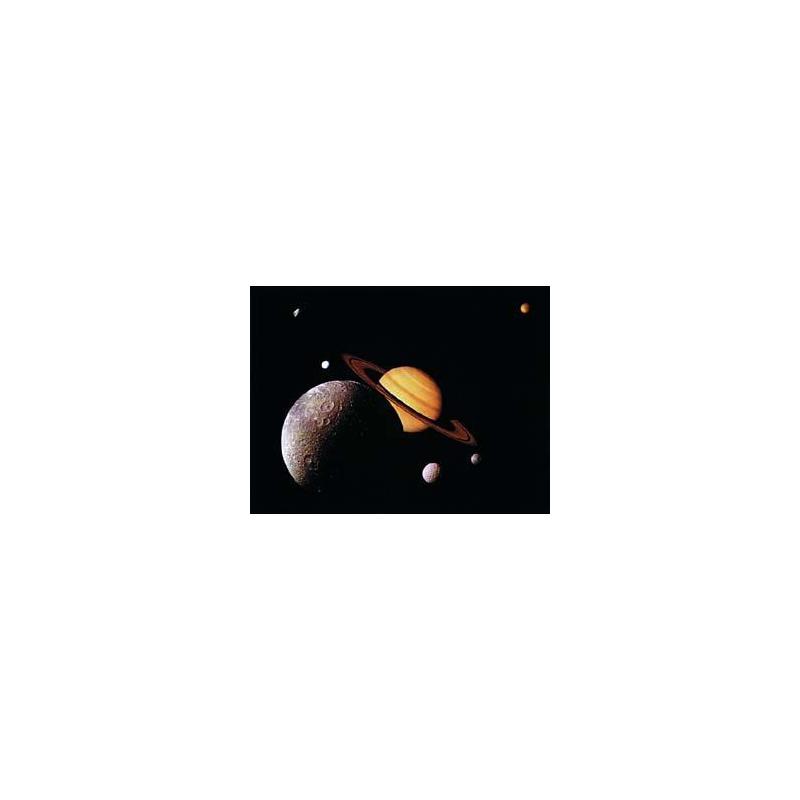 Poster Saturn cu 6 sateliţi
