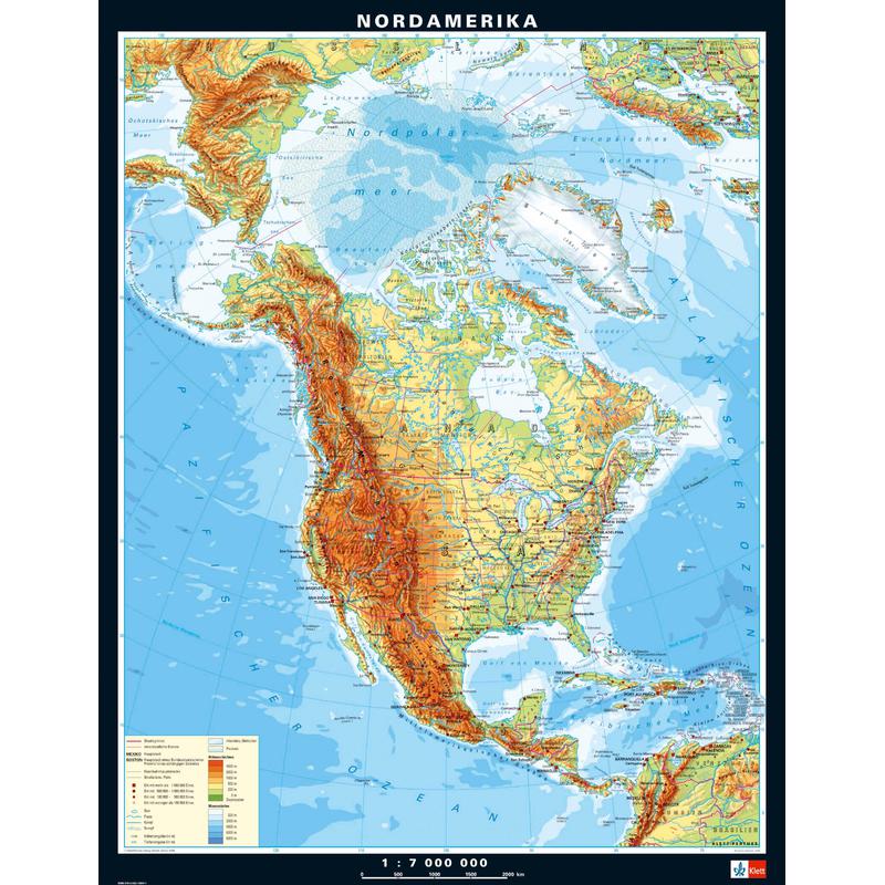 Klett-Perthes Verlag Landkarte Nordamerika, physisch/politisch