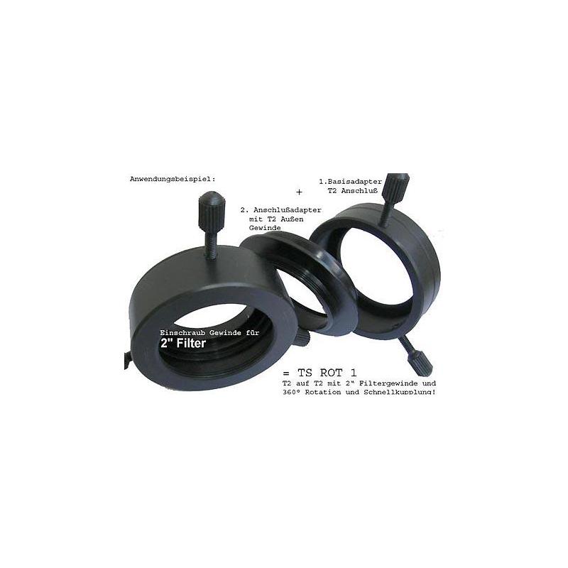 TS Optics Rotator Sistem cu rotatie M42x1 (inetrior/spre telescop) la T2 (exterior/spre aparat)