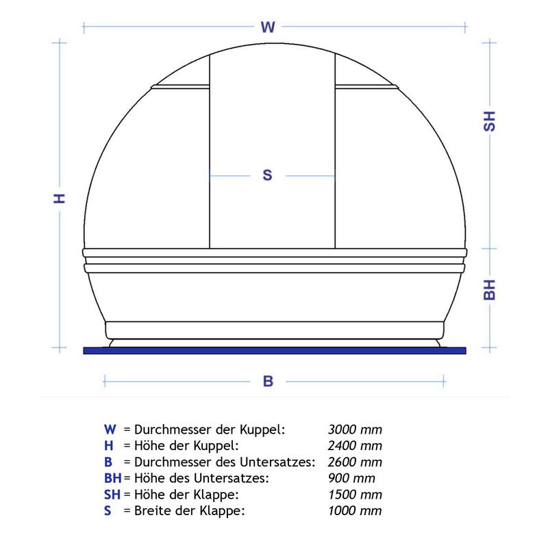 Omegon Cupola observator V3, cu diametru de 3m