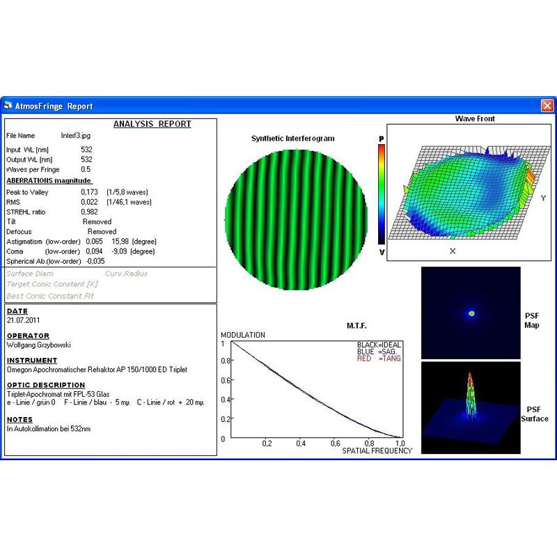 Omegon Refractor apochromat Pro APO AP 150/1000 ED Triplet Carbon OTA + Field Flattener