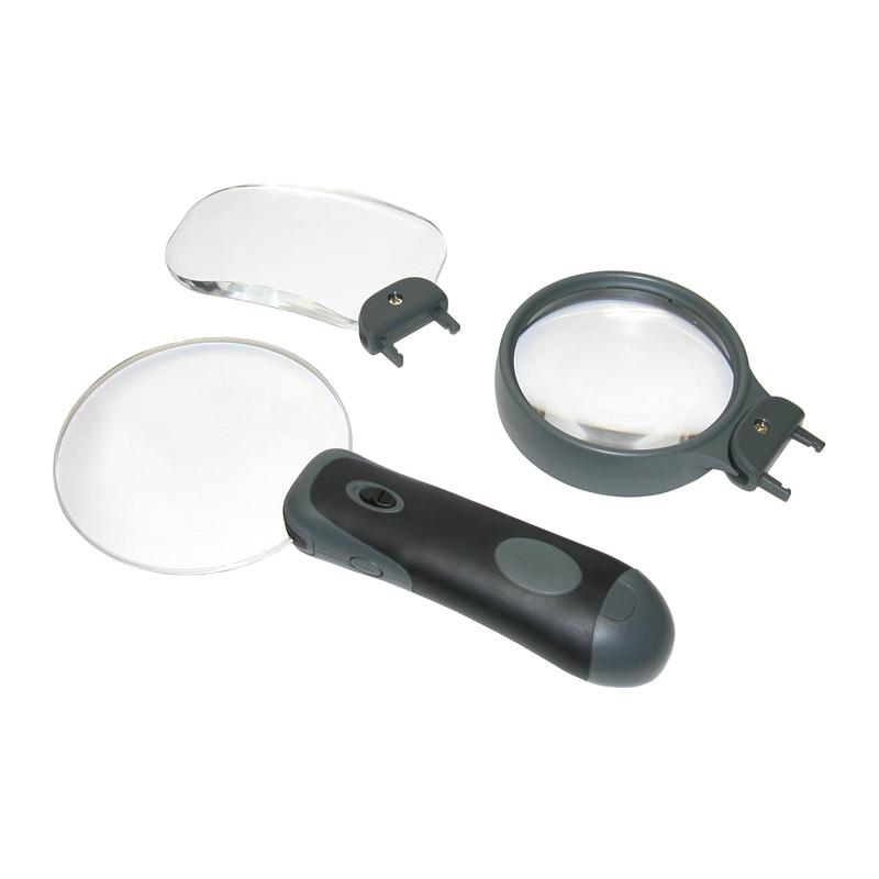 Carson Lupa Set 3 lupe LED Remov-A-Lens