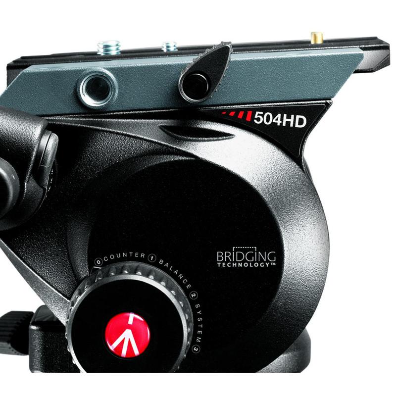 Manfrotto 504HD Cap Pro Fluid Video cu suport de prindere rapidă 501PL