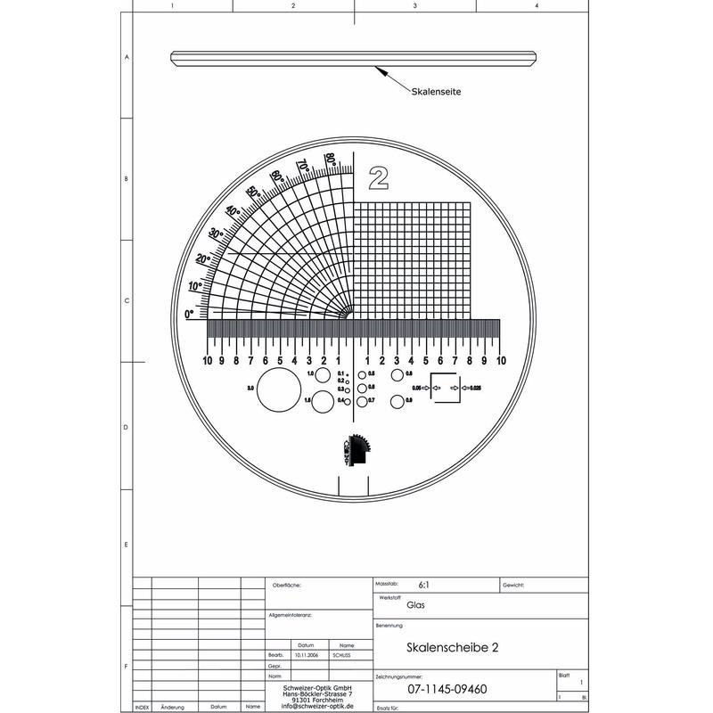 Schweizer Scală 2 pentru lupe cu suport Tech-Line
