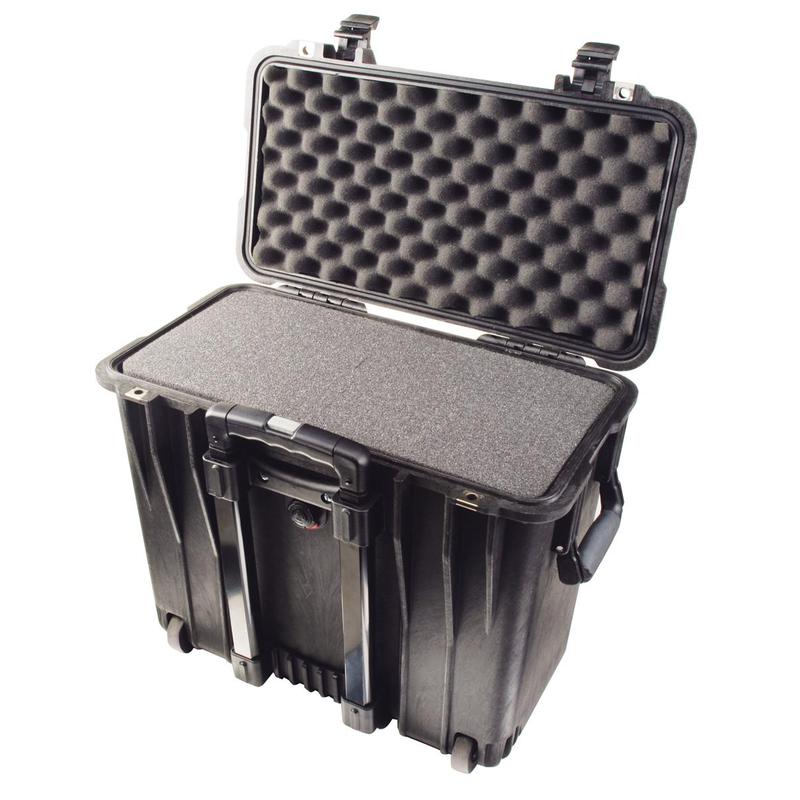 PELI Cutie M1440 de culoare neagră cu spumă şi role