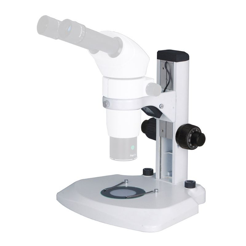 Optika Stativ lat, braţ fix, iluminare cu LED, buton coaxial cu ajustare largă şi fină