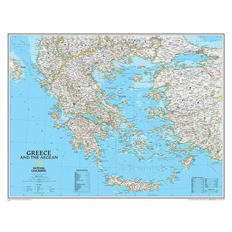 National Geographic Harta Hartă Grecia