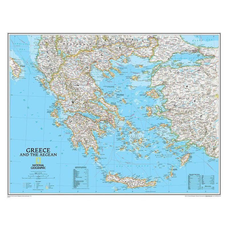National Geographic Harta Hartă Grecia