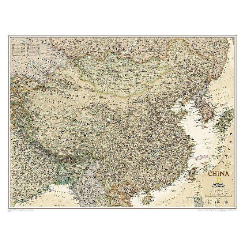National Geographic Harta Hartă China design antic