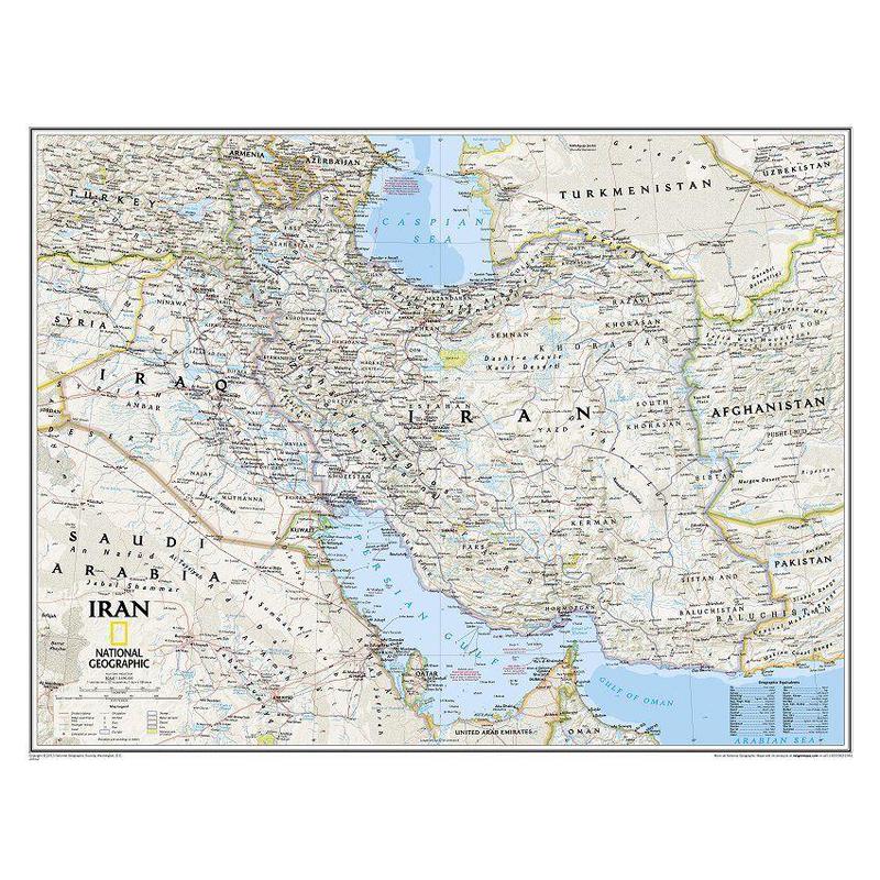 National Geographic Harta Hartă Iran