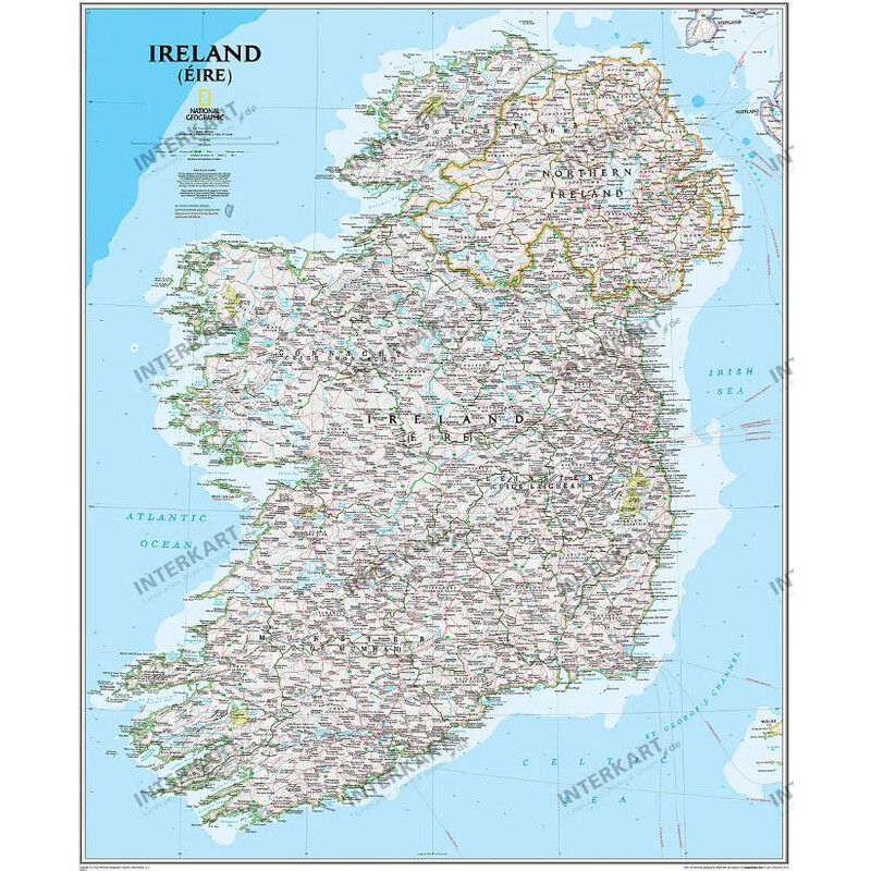 National Geographic Harta Irlanda (76 x 91 cm)