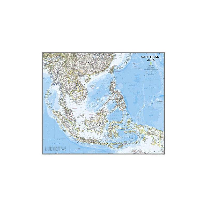 National Geographic Harta regionala Hartă Asia de Sud
