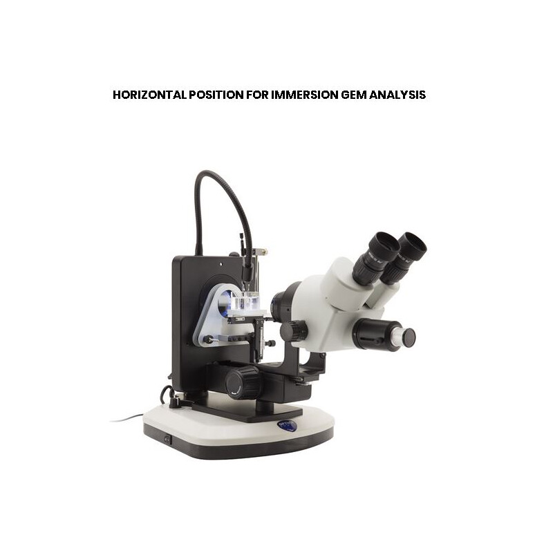 Optika Microscop stereo zoom trinocular de gemologie, stativ basculant OPTIGEM 4
