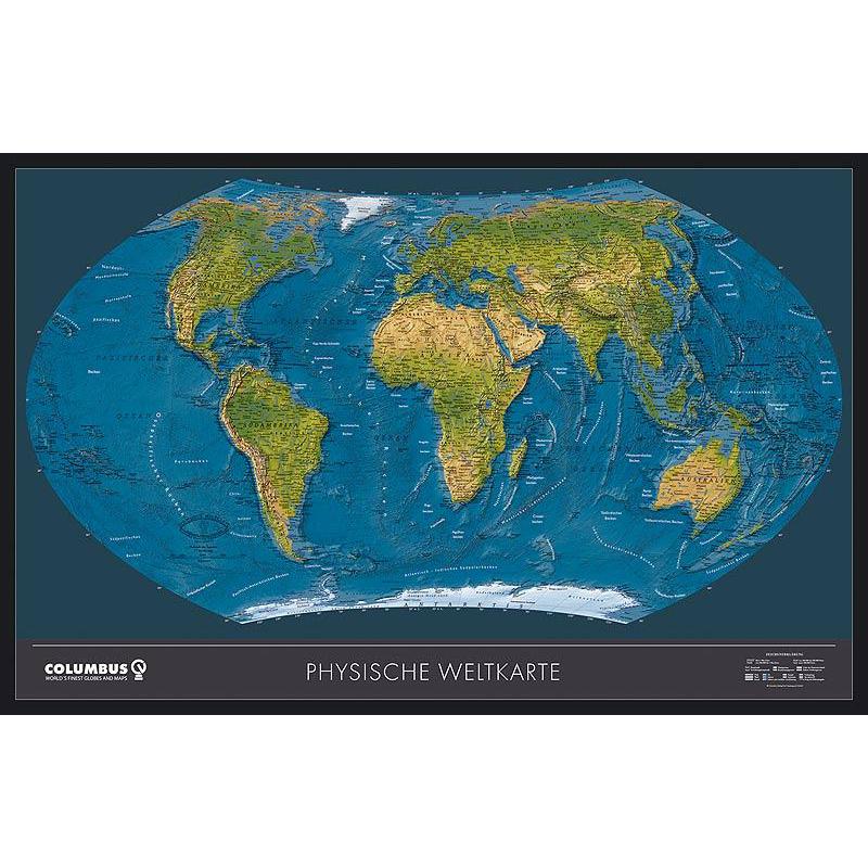 Columbus Weltkarte politisch/physisch TWK2021