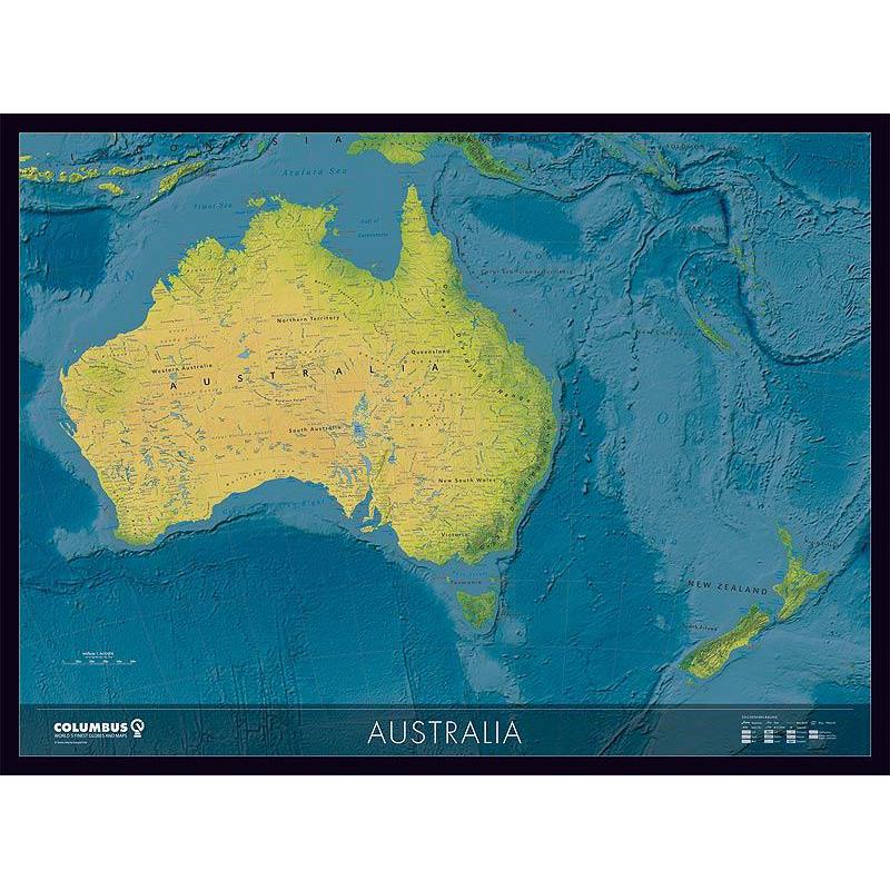 Columbus Hartă continentală Australia