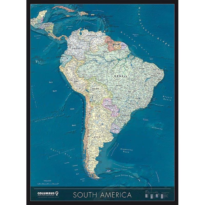 Columbus Hartă continentului America de Sud