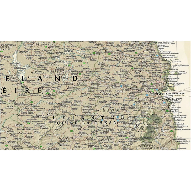 National Geographic Harta Irlanda (76 x 91 cm)