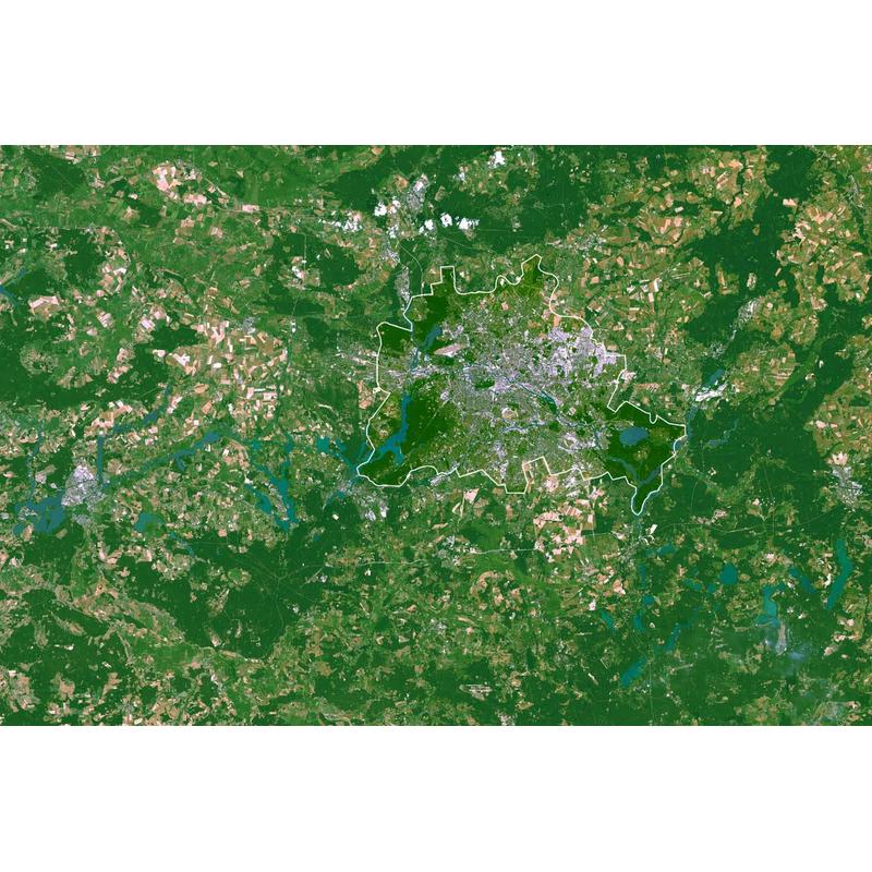 Planet Observer Harta regionala Landul Berlin şi împrejurimi