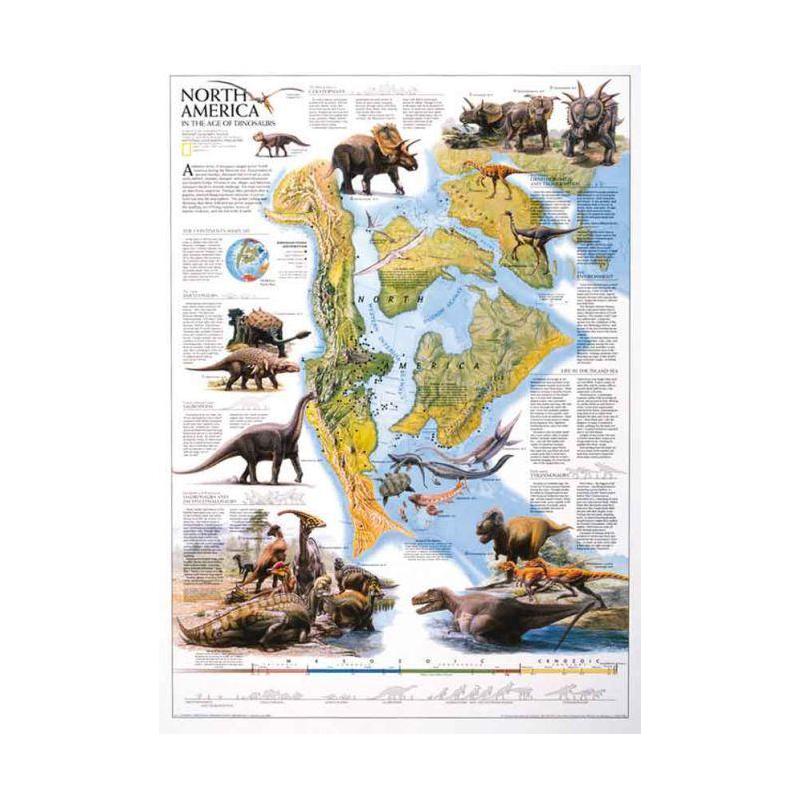 National Geographic Harta regionala Dinozaurii Americii de Nord