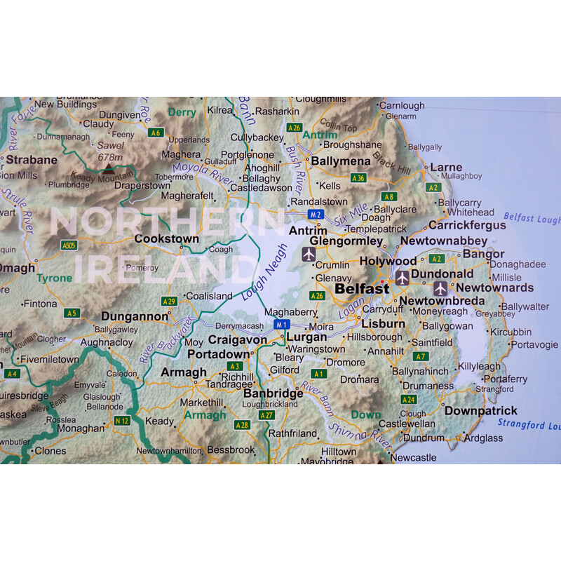 GeoMetro Harta Irlanda (90 x 90 cm)