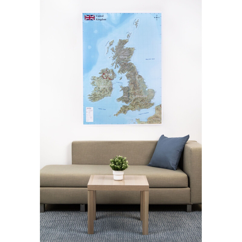 GeoMetro Harta United Kingdom (100 x 140 cm)