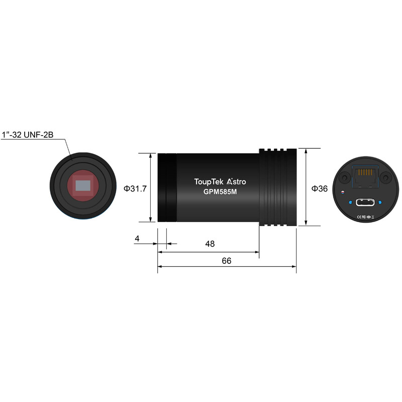 ToupTek Camera Cameră de ghidare astronomică GPM585M
