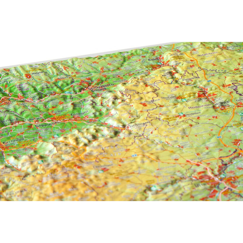 Georelief Harta regionala Schwäbische Alb
