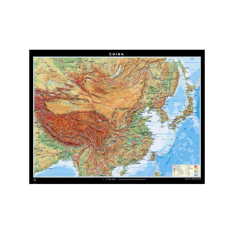 Klett-Perthes Verlag Harta fizică a Chinei
