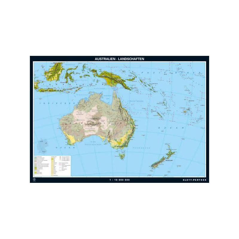 Klett-Perthes Verlag Harta continent Australia tipuri de peisaje